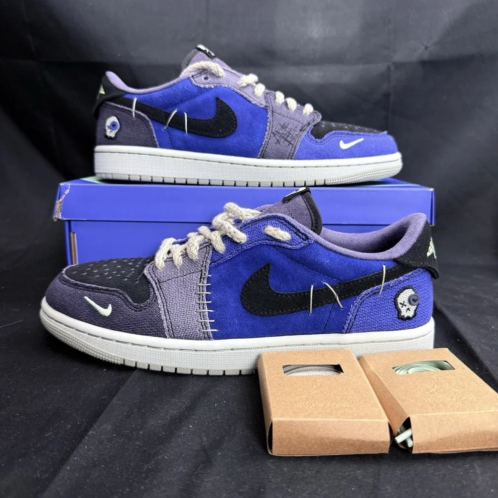 Mens 8.5 Air Jordan 1 Retro Low OG Regency Purple Zion Williamson Voodoo